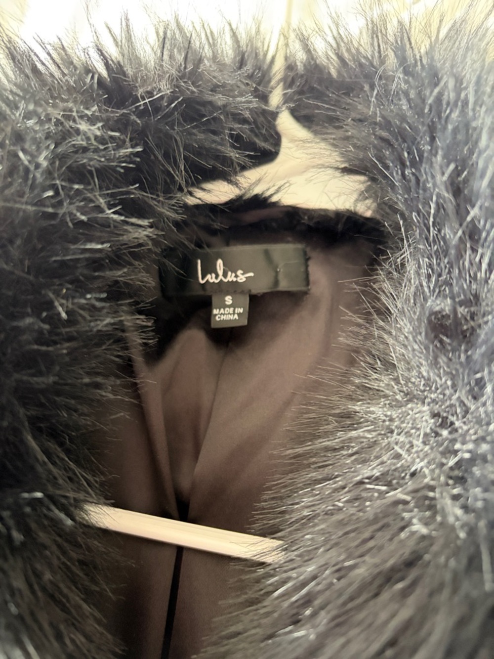 Lulu's Black Faux Fur Teddy Jacket - Picture 2 of 2
